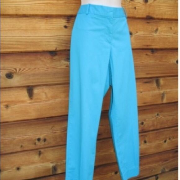 NWT Talbots Turquoise Curvy Cropped Pants - Picture 3 of 7